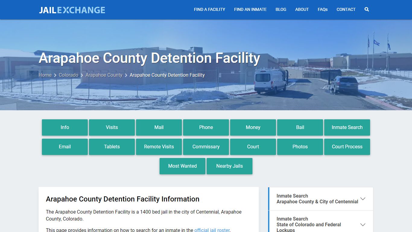 Arapahoe County Detention Facility, CO Inmate Search, Information